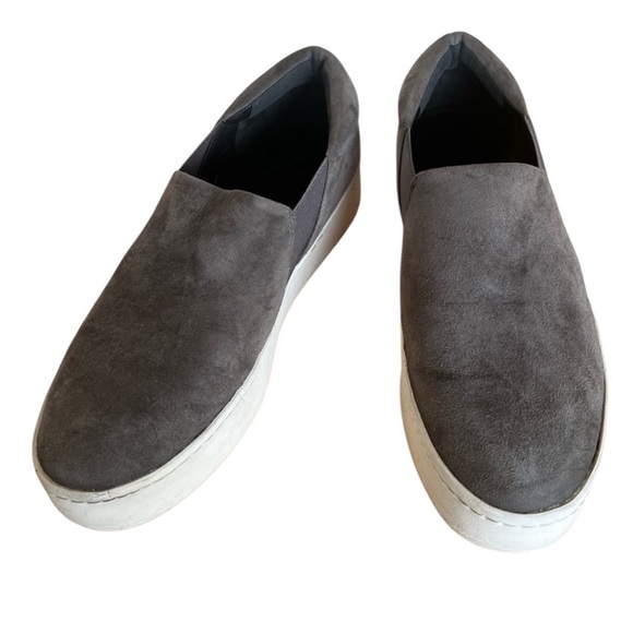 Vince Women’s Warren Gray Slip On Loafer Suede Sneakers 7.5 - Picture 1 of 13